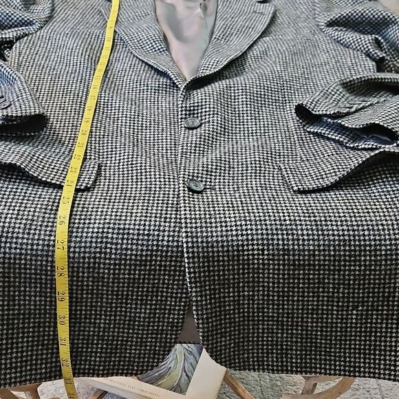 Vintage Brooks Bothers Houndstooth Camel Hair Sports Coat Blazer Jacket Size 41L - Picture 13 of 14